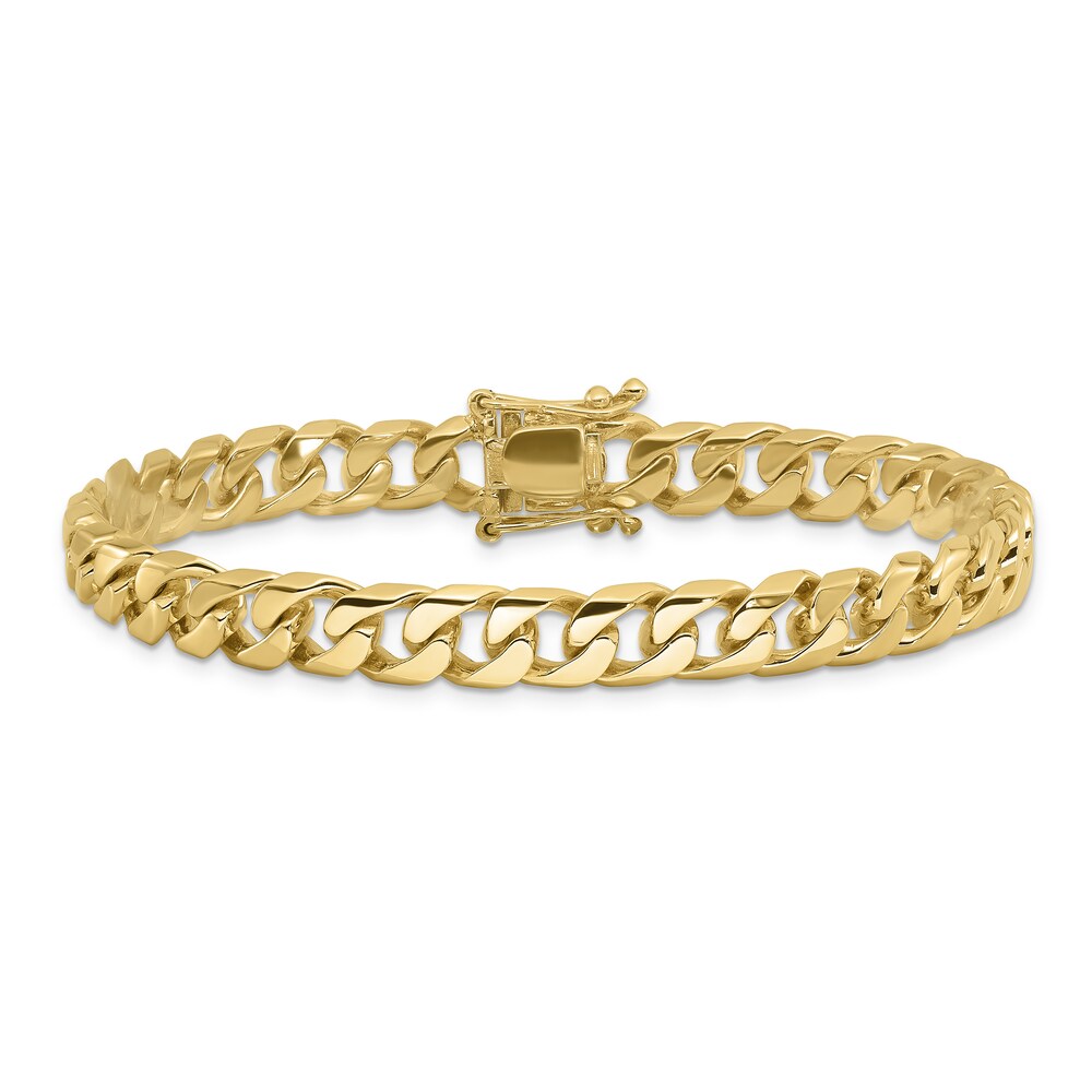 Men\'s Curb Chain Bracelet 14K Yellow Gold 8.0\" 7.5mm L5sEmWql