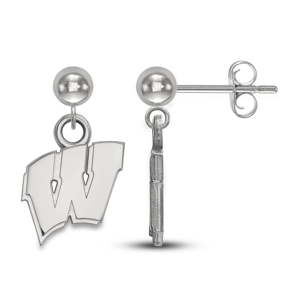 University of Wisconsin Dangle Earrings Sterling Silver LDunQn12