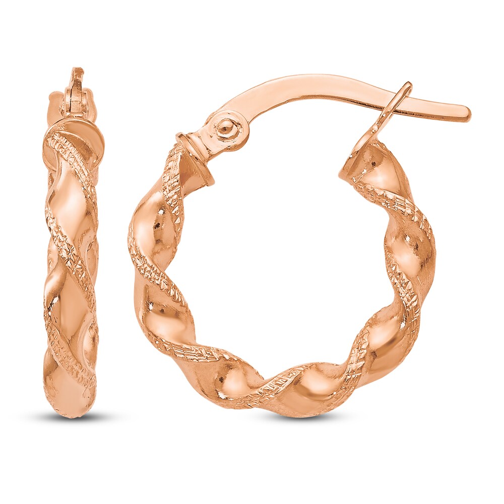 Twisted Hoop 14K Rose Gold LUrFEGlN