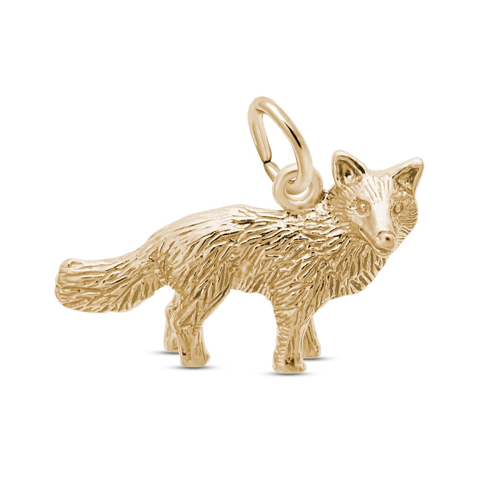 Fox Charm 14K Yellow Gold LzD3dwRo