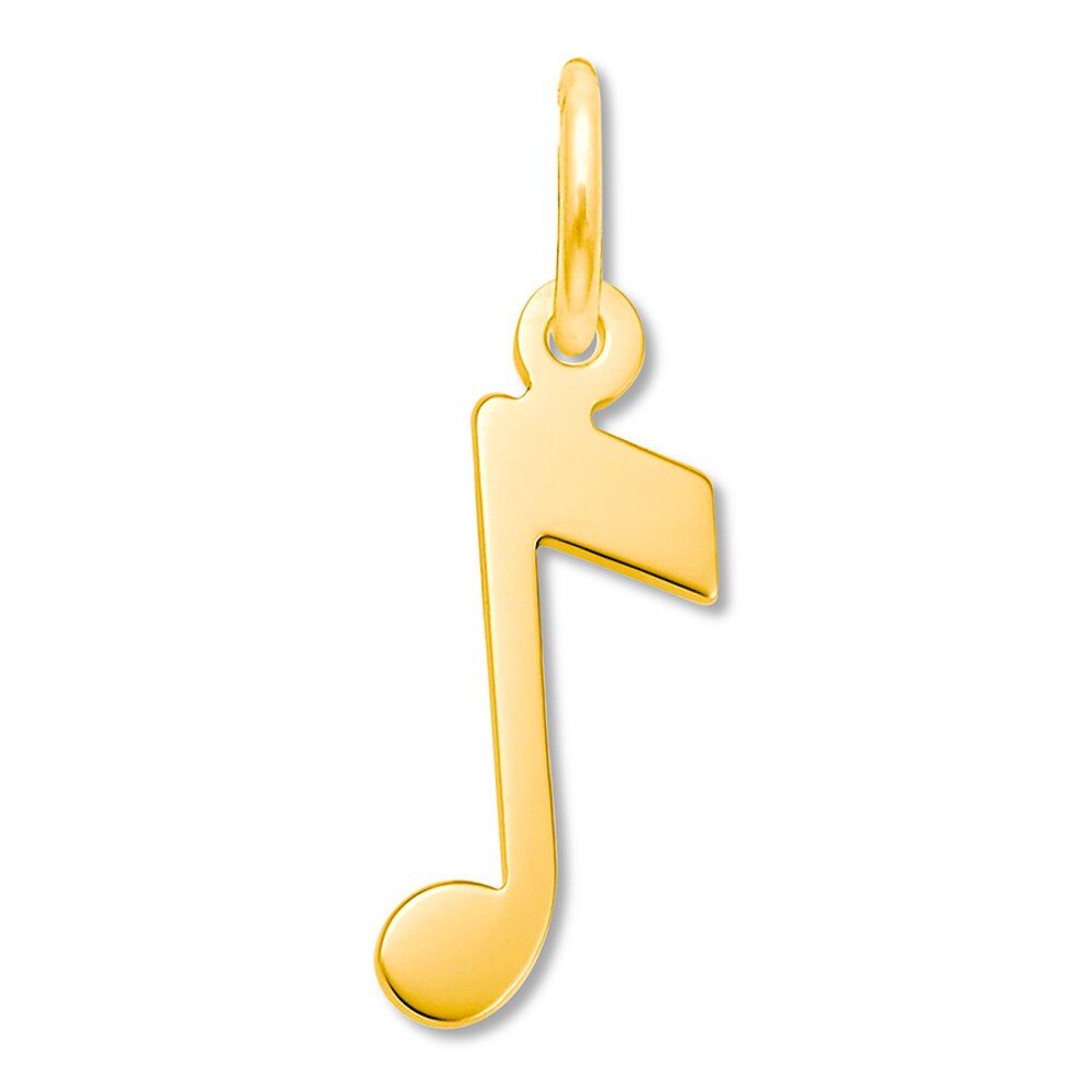 Music Note Charm 14K Yellow Gold MHDHgE3w