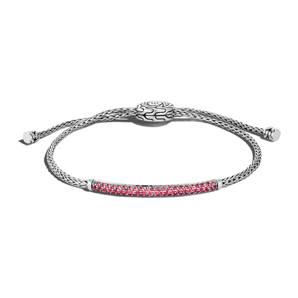 John Hardy Classic Chain Lab-Created Ruby Bolo Bracelet Sterling Silver, Small-Medium MXG0uX04