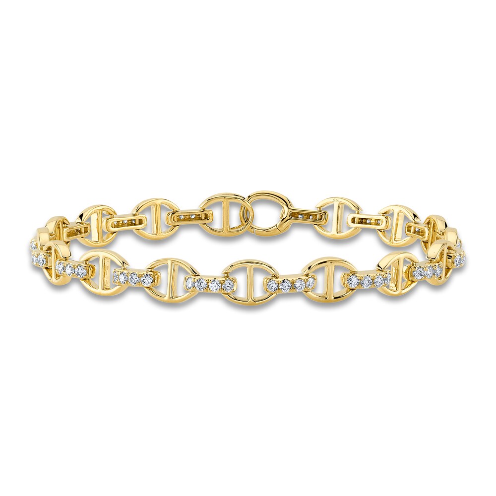 Shy Creation Diamond Bracelet 1 ct tw Round 14K Yellow Gold 7" SC55024128 MhqYcNw4