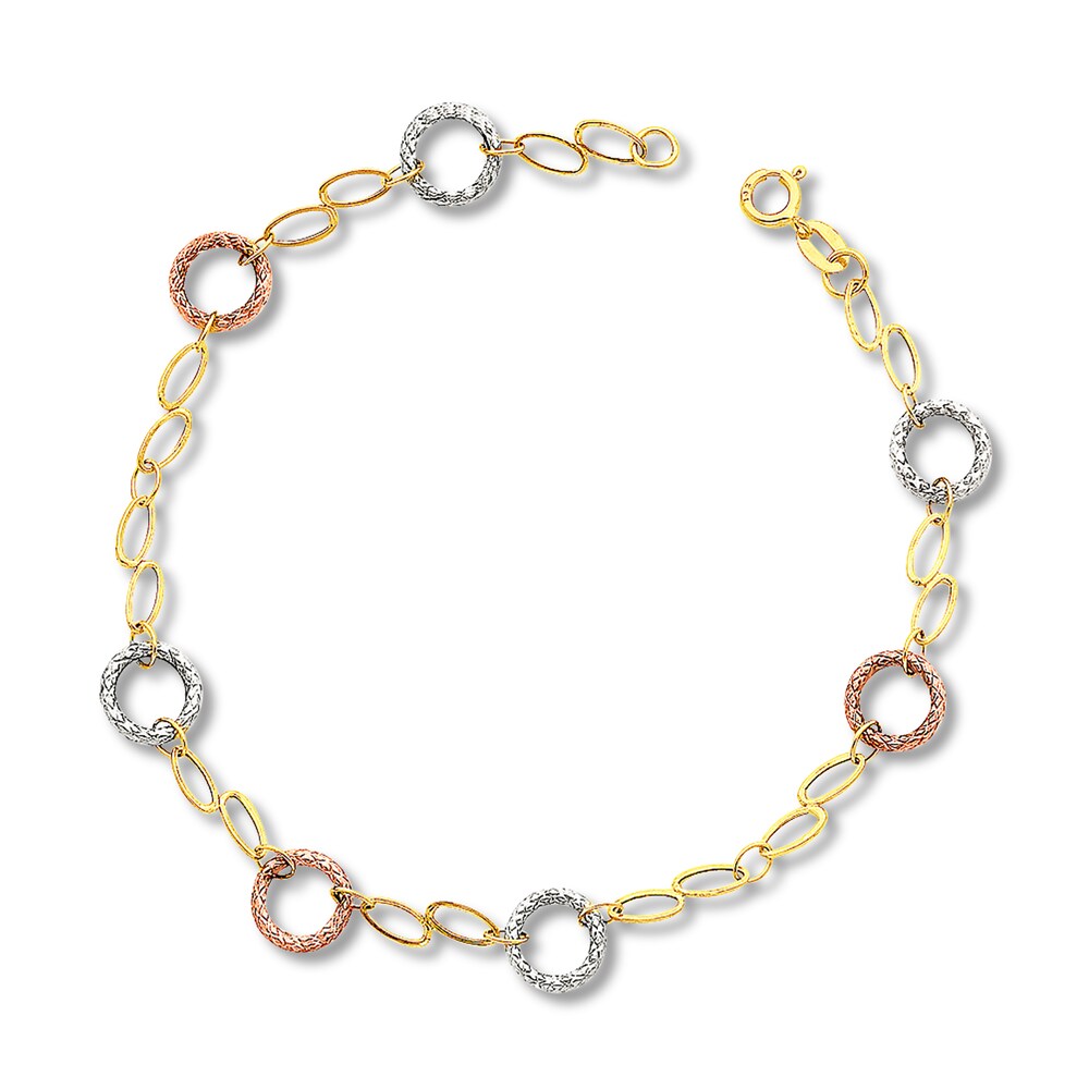 Circle Bracelet 14K Tri-Tone Gold Mv9PZhd6