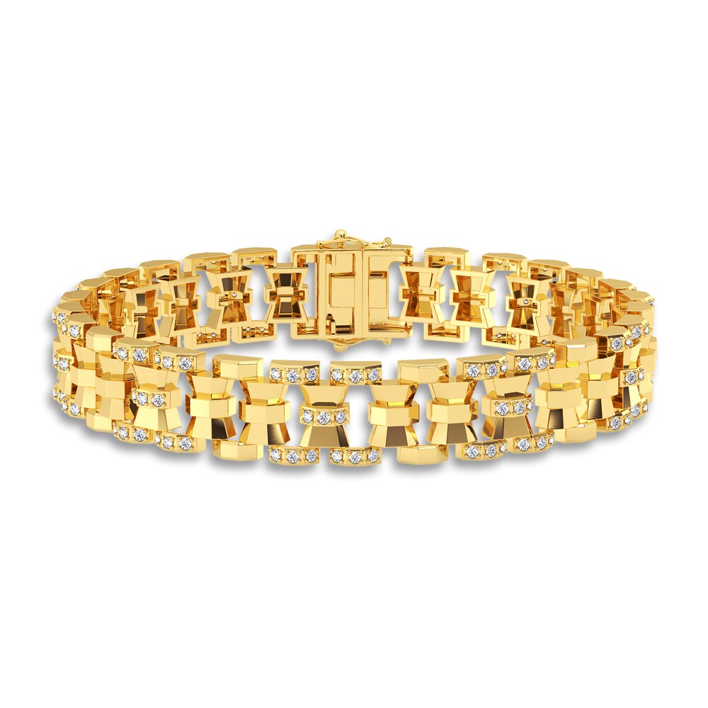 Men's Diamond Bracelet 1 ct tw 14K Yellow Gold 8.5" NUQSAAl5