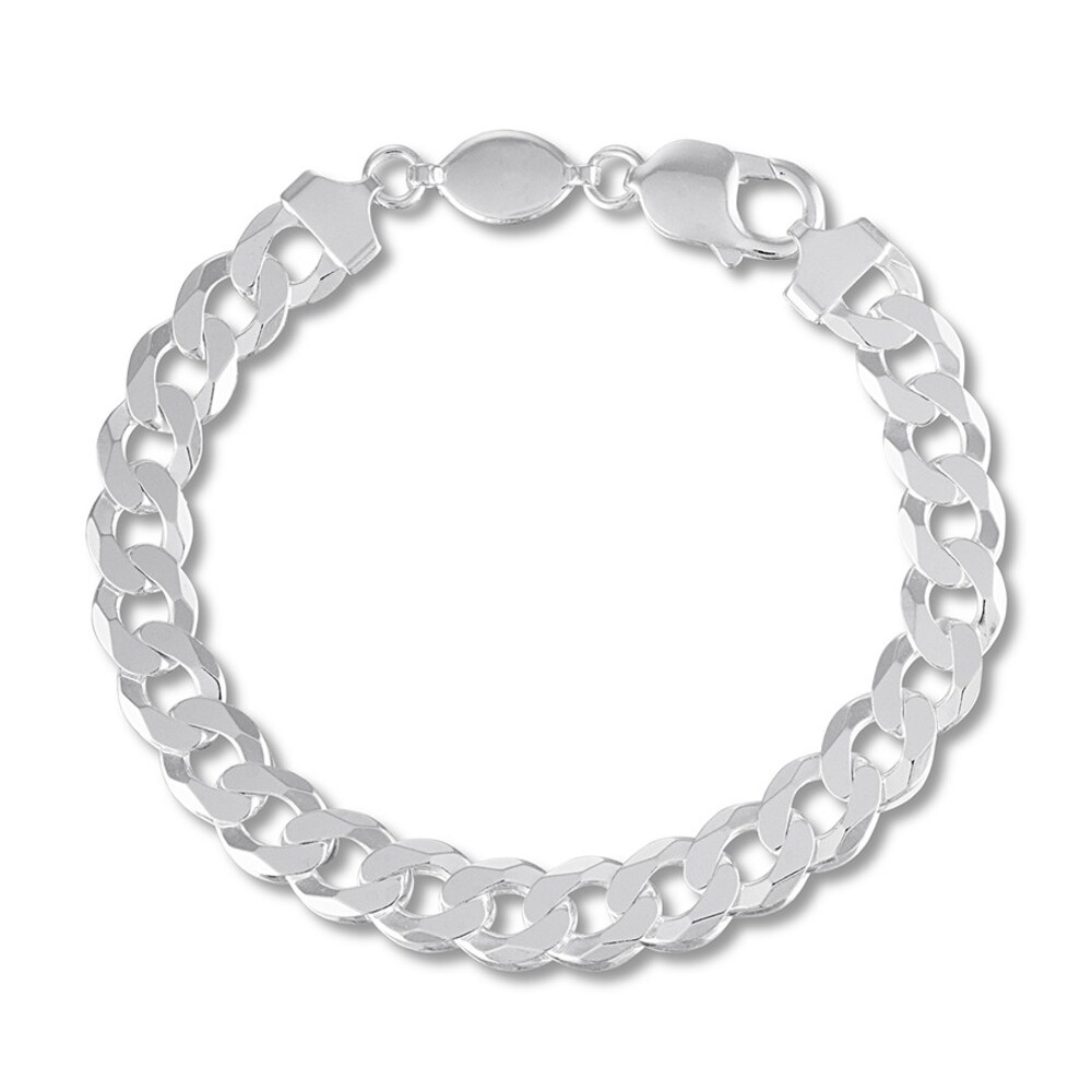 Men's Curb Chain Bracelet Sterling Silver 8.5" NZFzTXW8