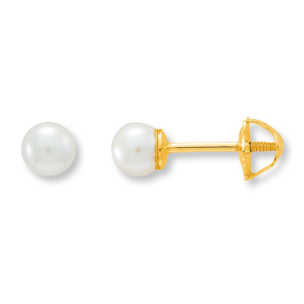 Cultured Pearl Earrings 14K Yellow Gold NZGs1Kqo