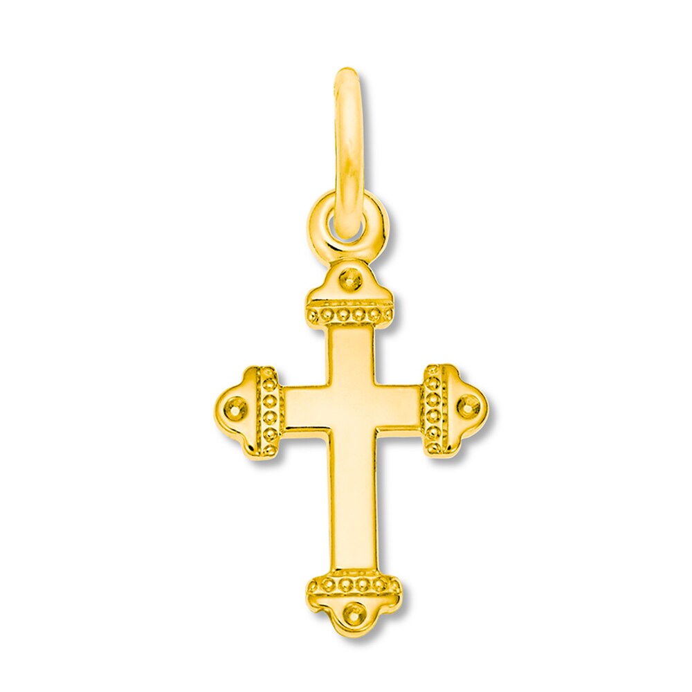 Cross Charm 14K Yellow Gold NhXypnic [NhXypnic]