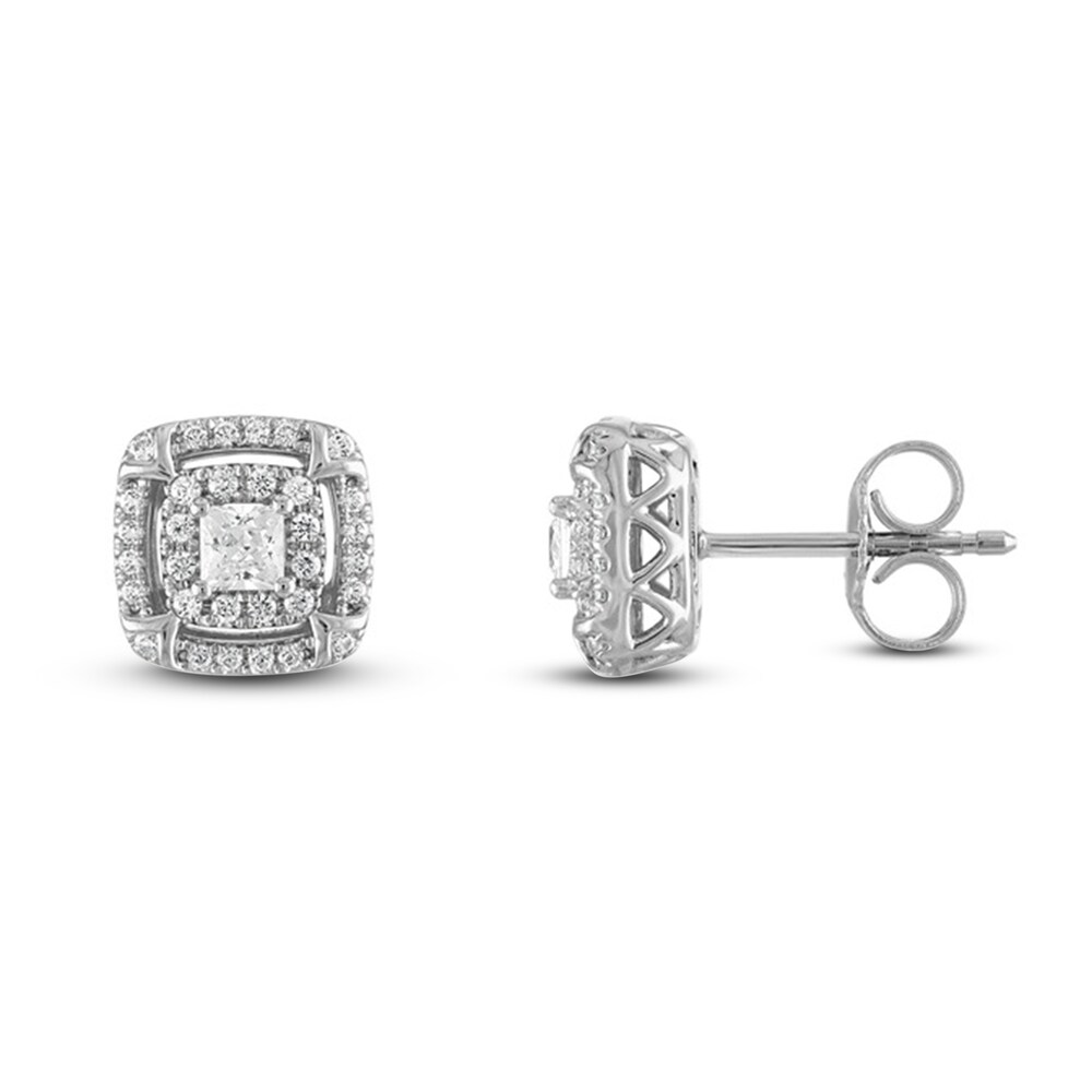 Vera Wang WISH Diamond Earrings 3/8 ct tw Round/Princess 10K White Gold NvXczxeh