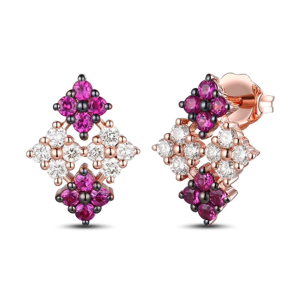 Le Vian Natural Ruby Earrings 3/8 ct tw Diamonds 14K Vanilla Gold Nx8WZcEL