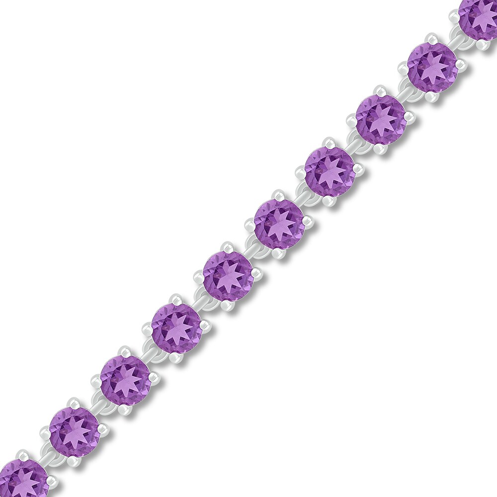 Amethyst Bracelet Sterling Silver O5EFsb44