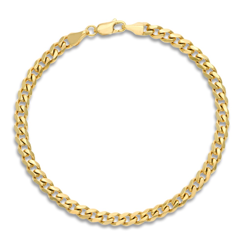 8.5\" Cuban Link Bracelet 14K Yellow Gold Approx. 5.0mm O6pEK6wU