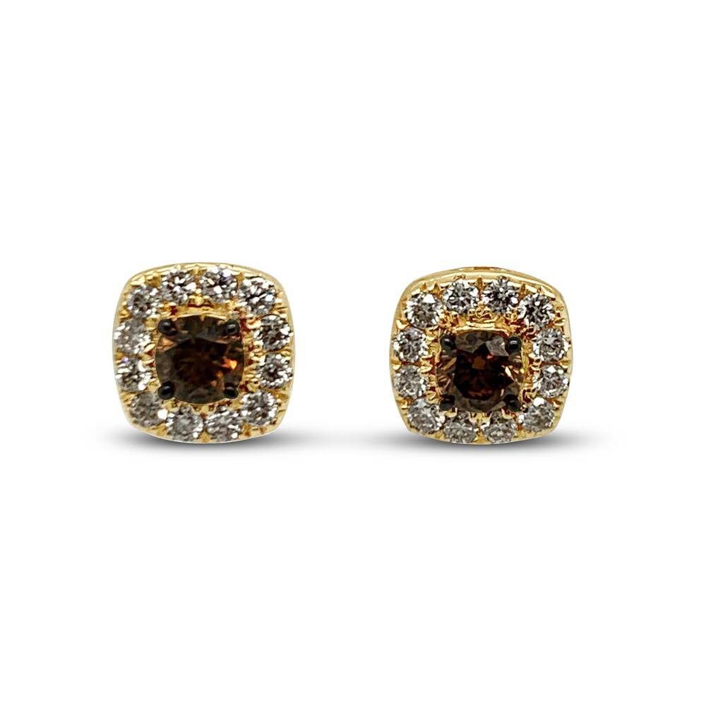 Le Vian Diamond Earrings 1-5/8 ct tw Round 14K Honey Gold ODUUubDR