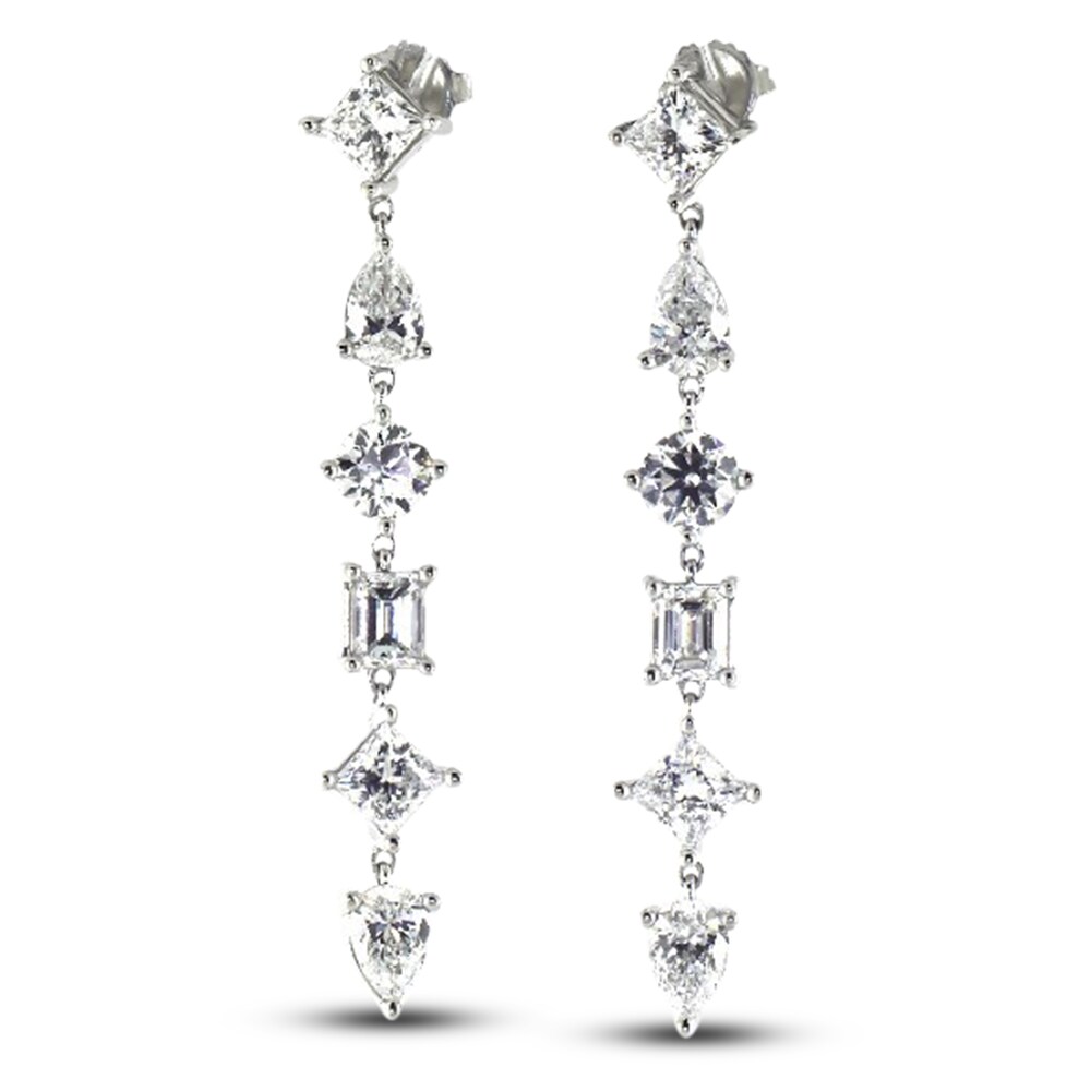 Jared Atelier Diamond Dangle Earrings 9-1/2 ct tw Round/Princess/ Emerald/Oval/Pear/Marquise Platinum OICUgu6K