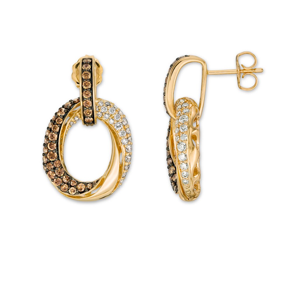 Le Vian Diamond Earrings 1-1/4 ct tw 14K Honey Gold OKPP8KPT