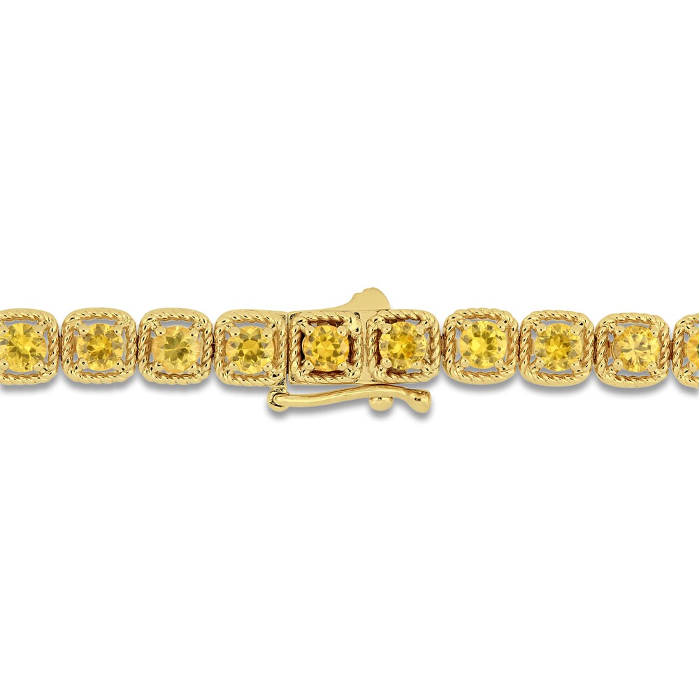 Natural Yellow Sapphire Tennis Bracelet 14K Yellow Gold 7\" OKYqCDoT