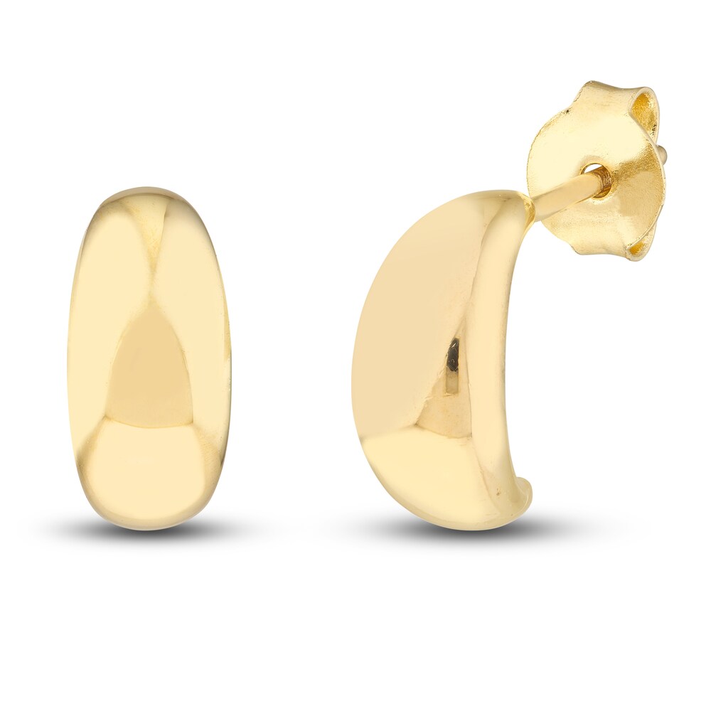 Half Hoop Earrings 14K Yellow Gold OLQ8N1vm