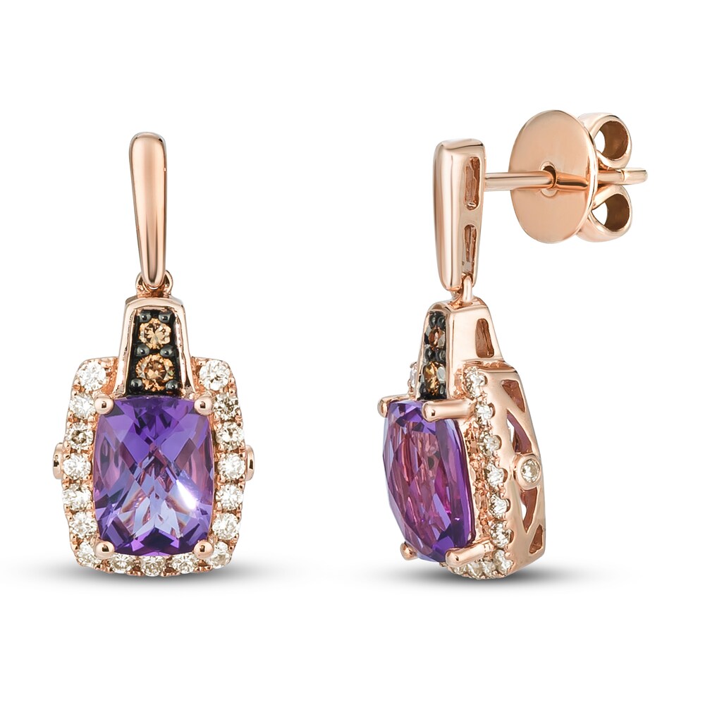 Le Vian Natural Amethyst Earrings 1/2 ct tw Diamonds 14K Strawberry Gold ONCpvxmC