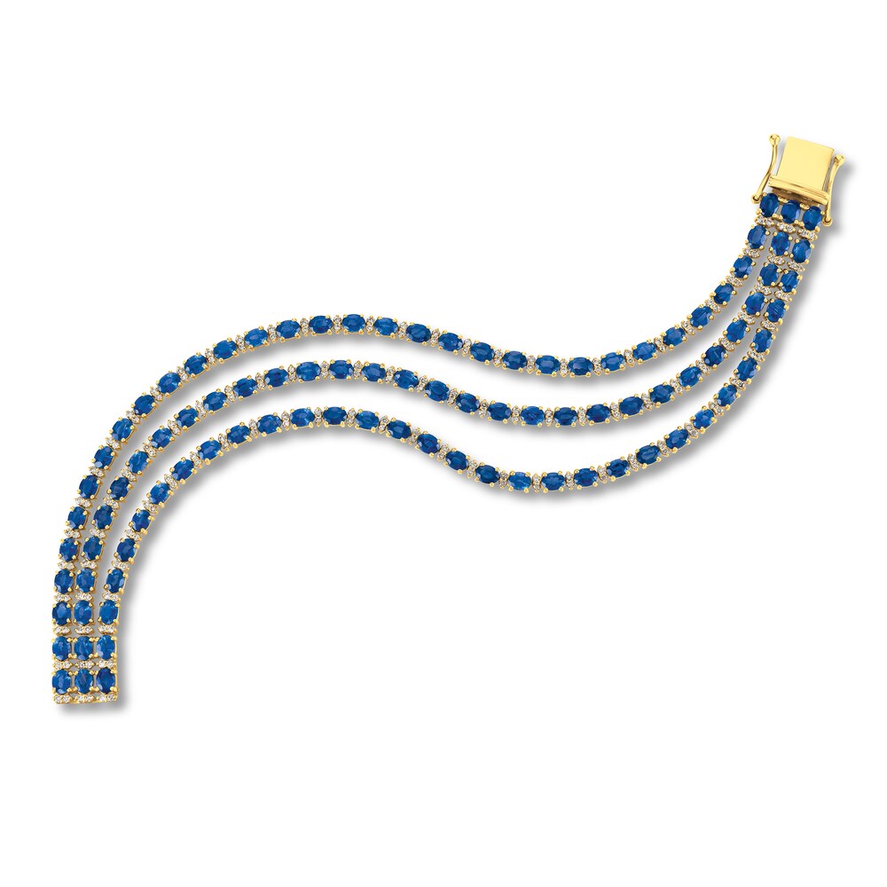 Le Vian Sapphire Bracelet 1-1/3 ct tw Diamonds 14K Honey Gold OasPrRWm