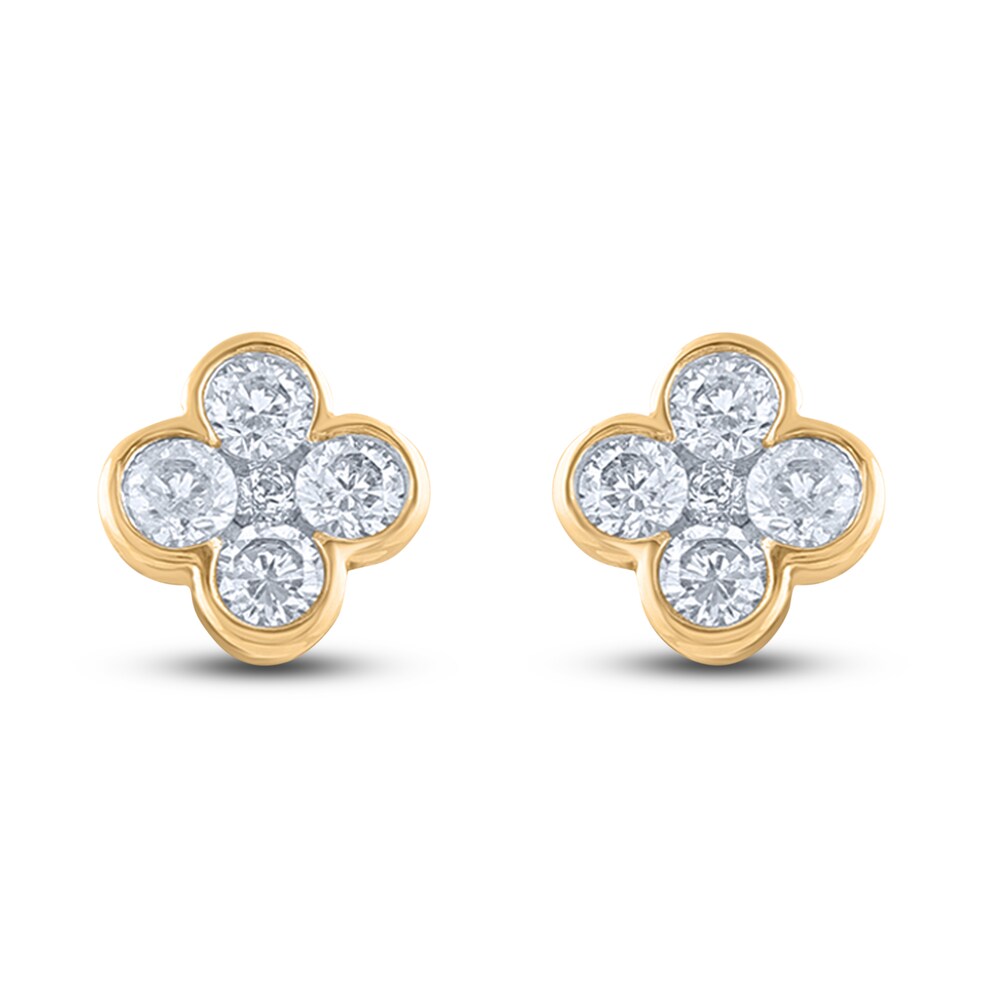 Diamond Stud Earrings 1/4 ct tw Round 14K Yellow Gold Oh0bTKZD