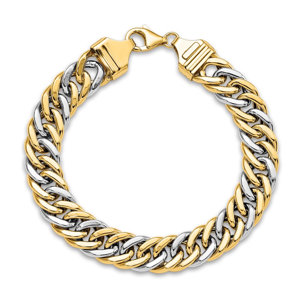 Men's Two-Tone Link Bracelet 14K Two-Tone Gold 10.4mm OxghPYhP
