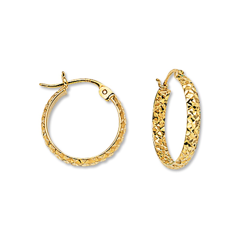 Hoop Earrings 14K Yellow Gold 15mm P48wVg38