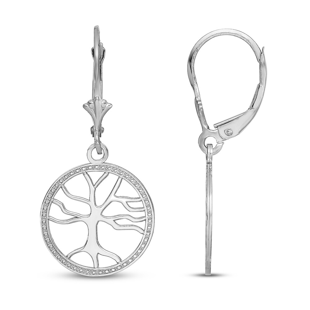 Tree of Life Earrings 14K White Gold PBZ1g54g