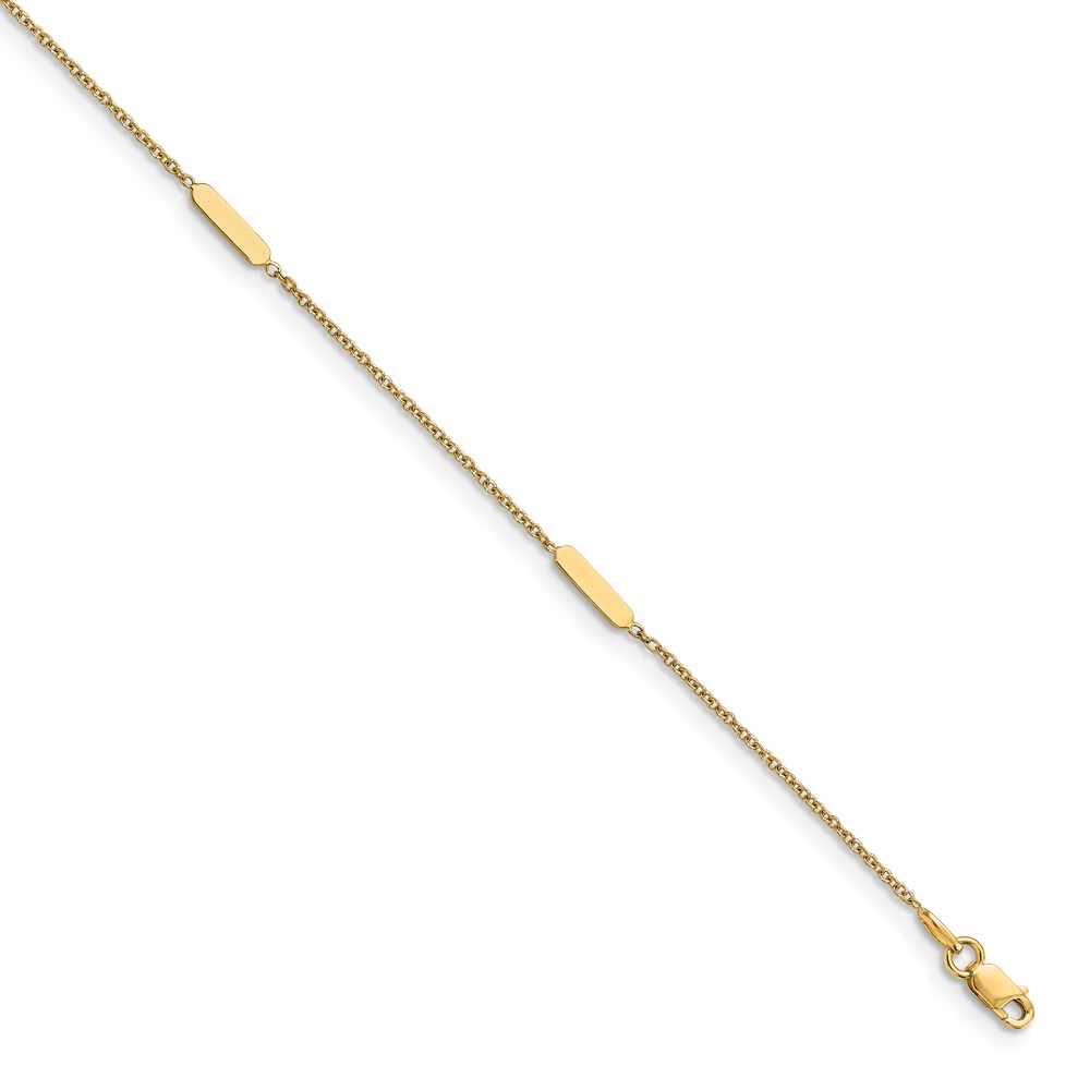 High-Polish Anklet 14K Yellow Gold 10" PF7TDd6E