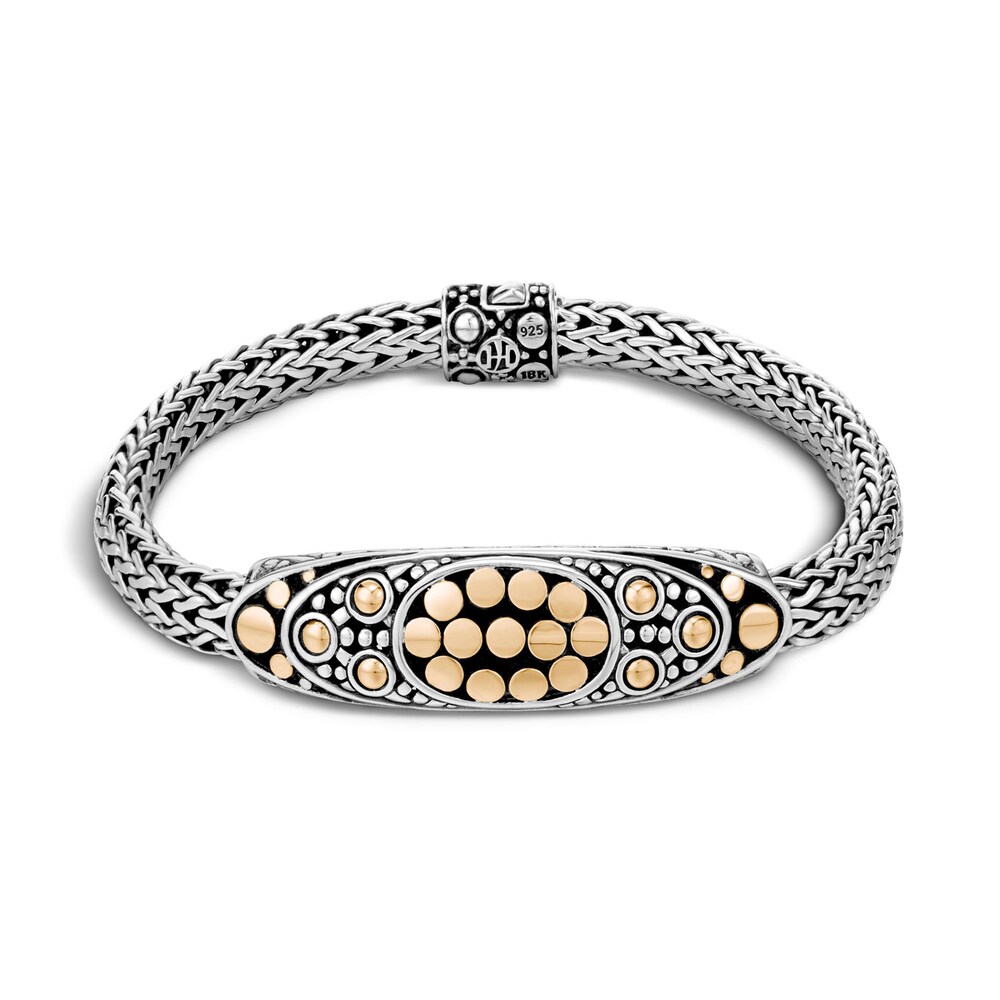 John Hardy Dot Station 6.5MM Bracelet in Silver and 18K Gold, Large PKh64zXr