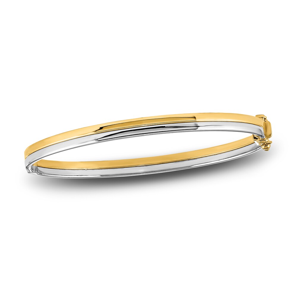 High-Polish Bangle Bracelet 14K Yellow Gold 7.25" PNmjQZ6p