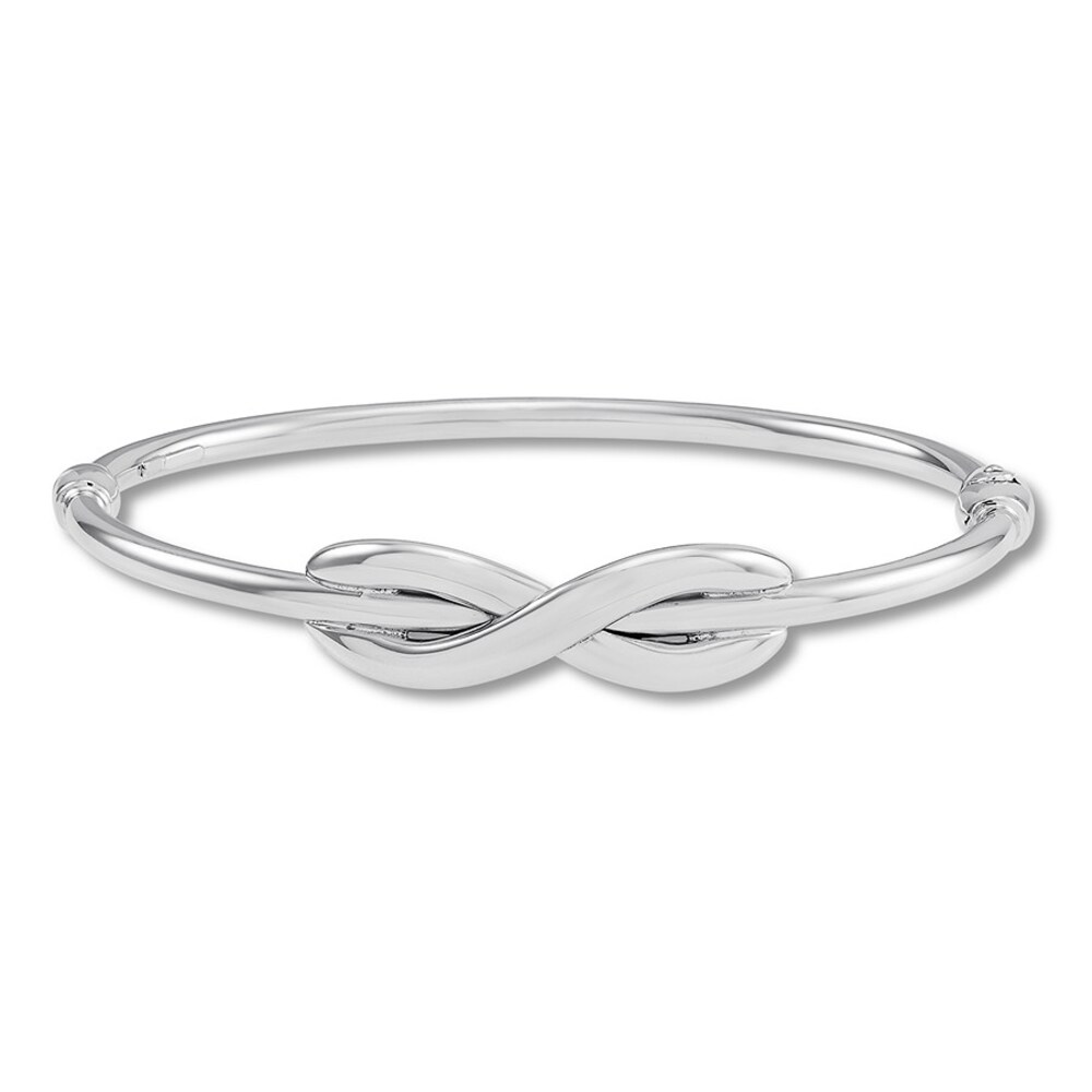 Infinity Bangle Bracelet Sterling Silver PeT6C9XO