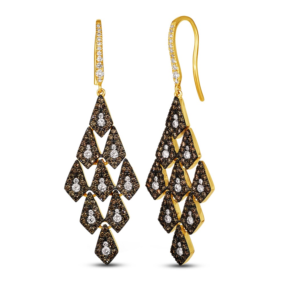 Le Vian Diamond Earrings 1-5/8 ct tw Diamonds 14K Honey Gold PjNBWx31