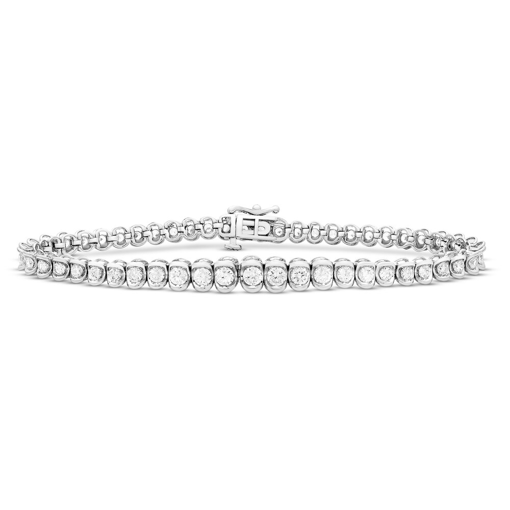 Diamond Bracelet 3 ct tw Round 14K White Gold PrCttqMT