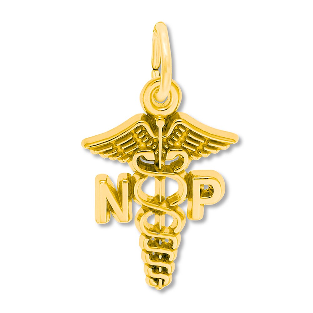 Nurse Practitioner Charm 14K Yellow Gold QZ4qlxWM