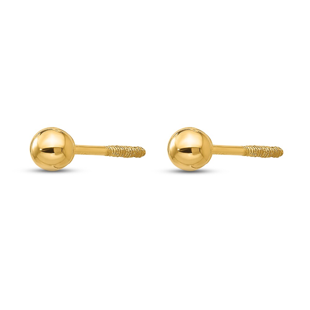 Children\'s Ball Earrings 14K Yellow Gold Qzujd52L