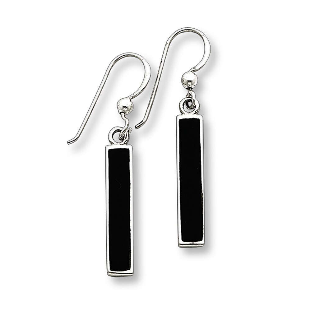 Onyx Dangle Earrings Sterling Silver R4eMXbpE