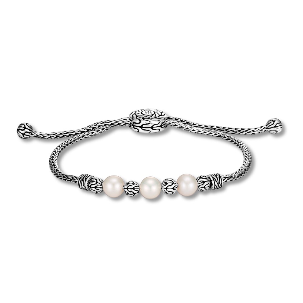 John Hardy Cultured Freshwater Pearl Bead Bracelet Sterling Silver, Medium-Large RG2DhoZP