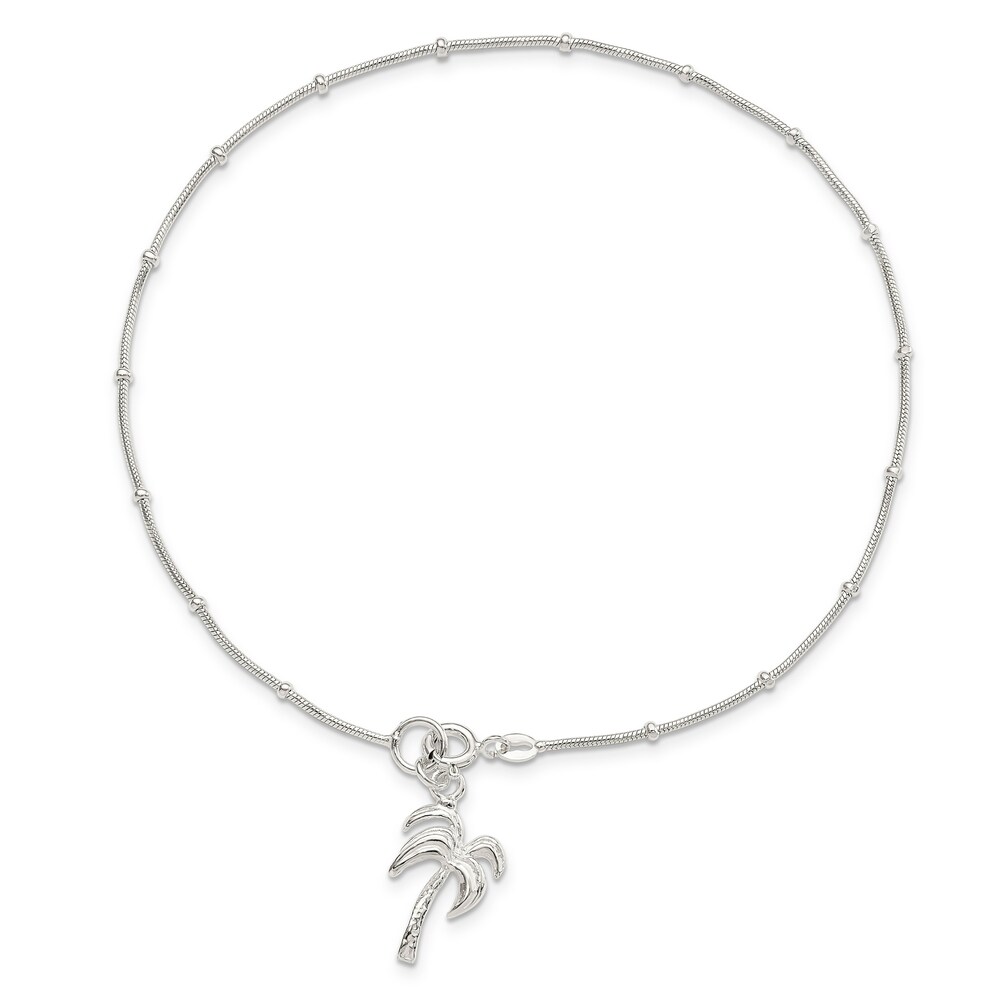 Palm Tree Anklet Sterling Silver Rdb52j0D