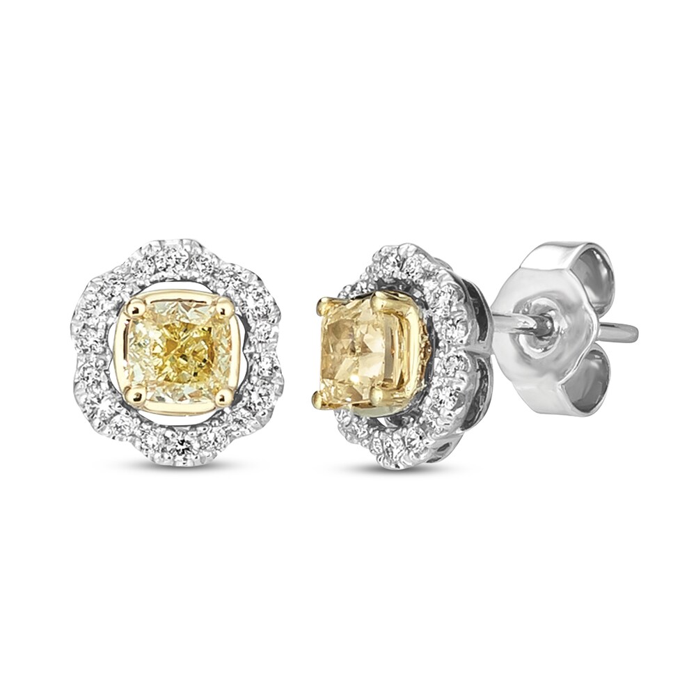 Le Vian Sunny Yellow Diamond Stud Earrings 3/4 ct tw 14K Two-Tone Gold Rerfx9RM