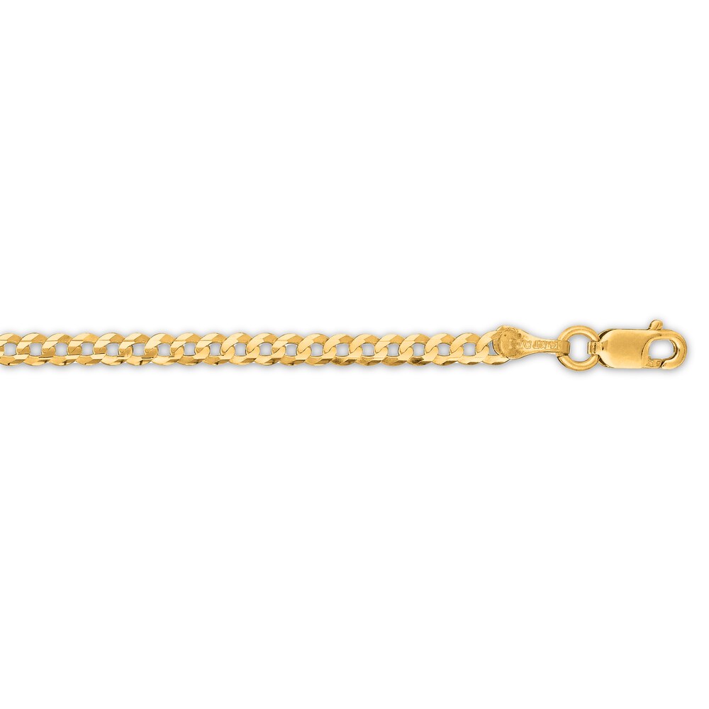 Curb Chain Anklet 14K Yellow Gold 10" RiELcQmH