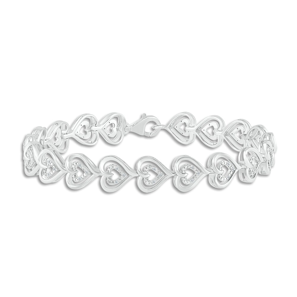 Diamond Bracelet 1/10 ct tw Round Sterling Silver S1jts4v7