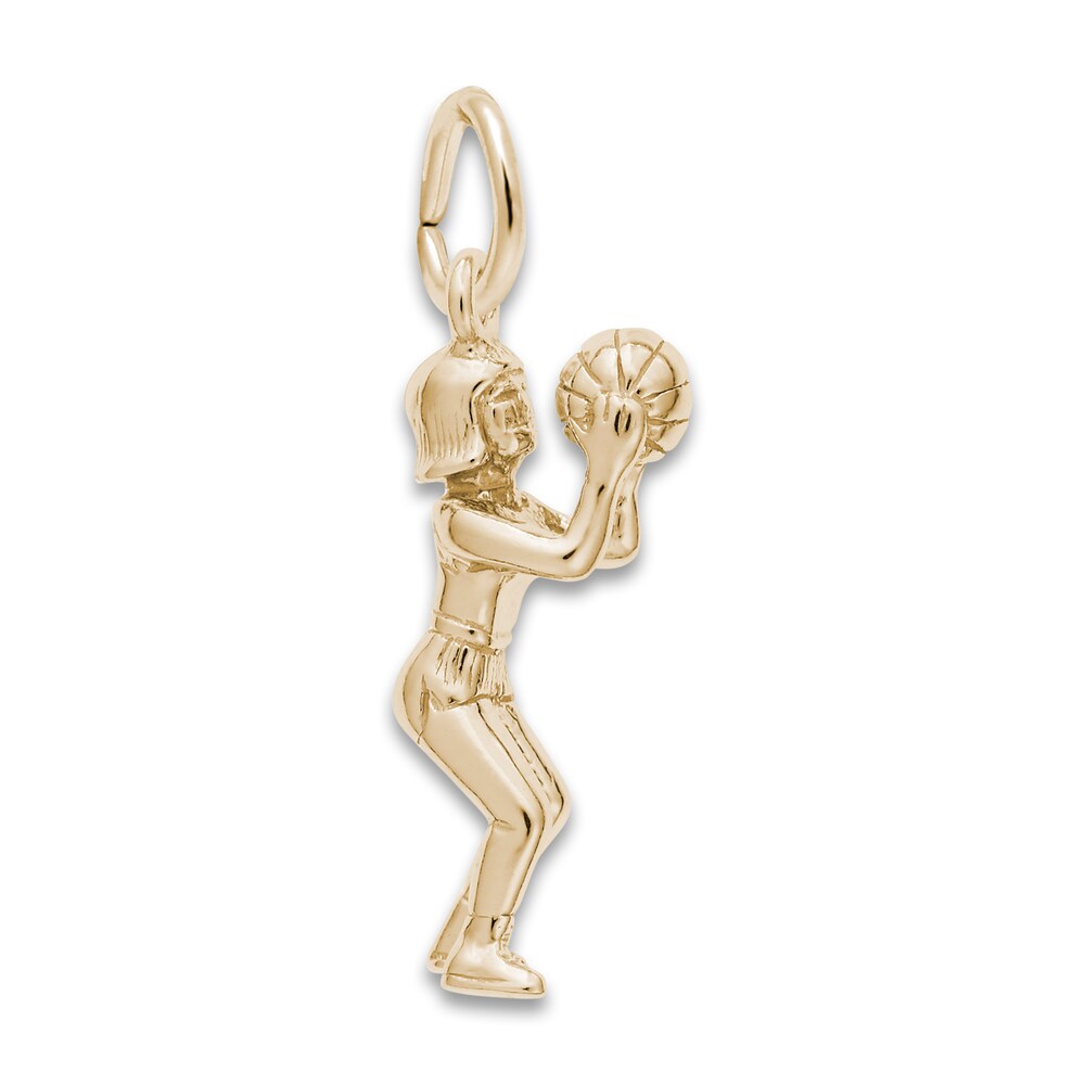 Basketball Player Charm 14K Yellow Gold S5sB8KtZ