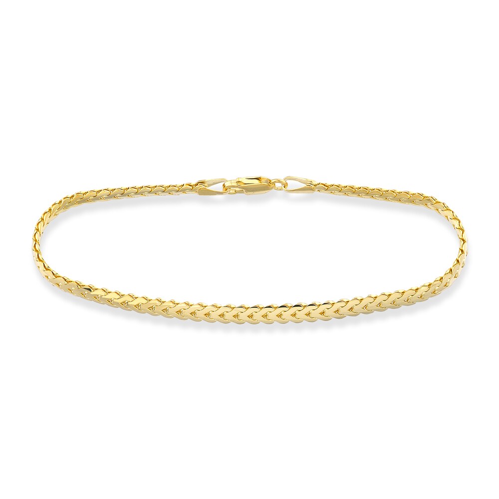 Flat Bombe 4.0mm Franco Chain Bracelet 14K Yellow Gold 8.5" SJJz6VKX