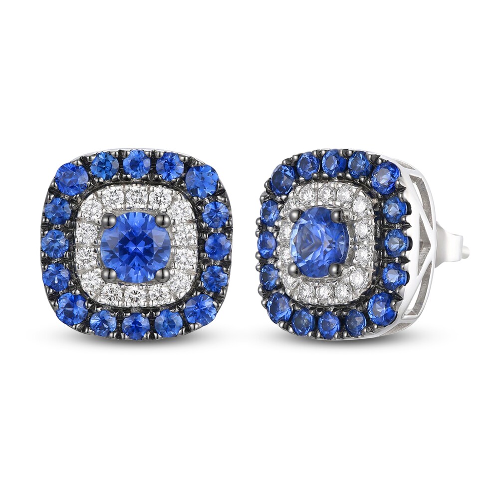 Le Vian Natural Blue Sapphire Earrings 1/3 ct tw Diamonds Platinum SYWvqhBj