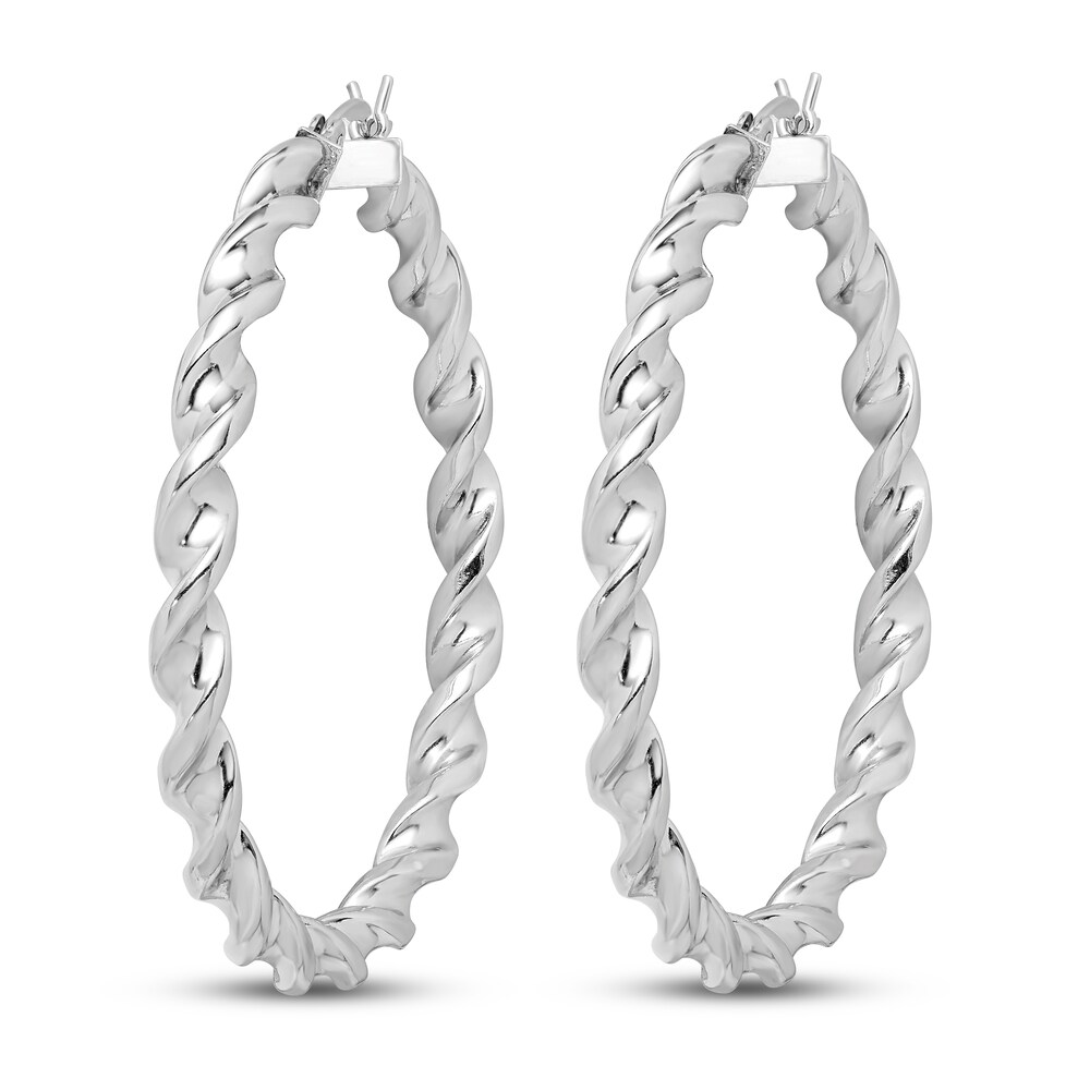 Twisted Hoop Earrings Sterling Silver SZLRYDHN