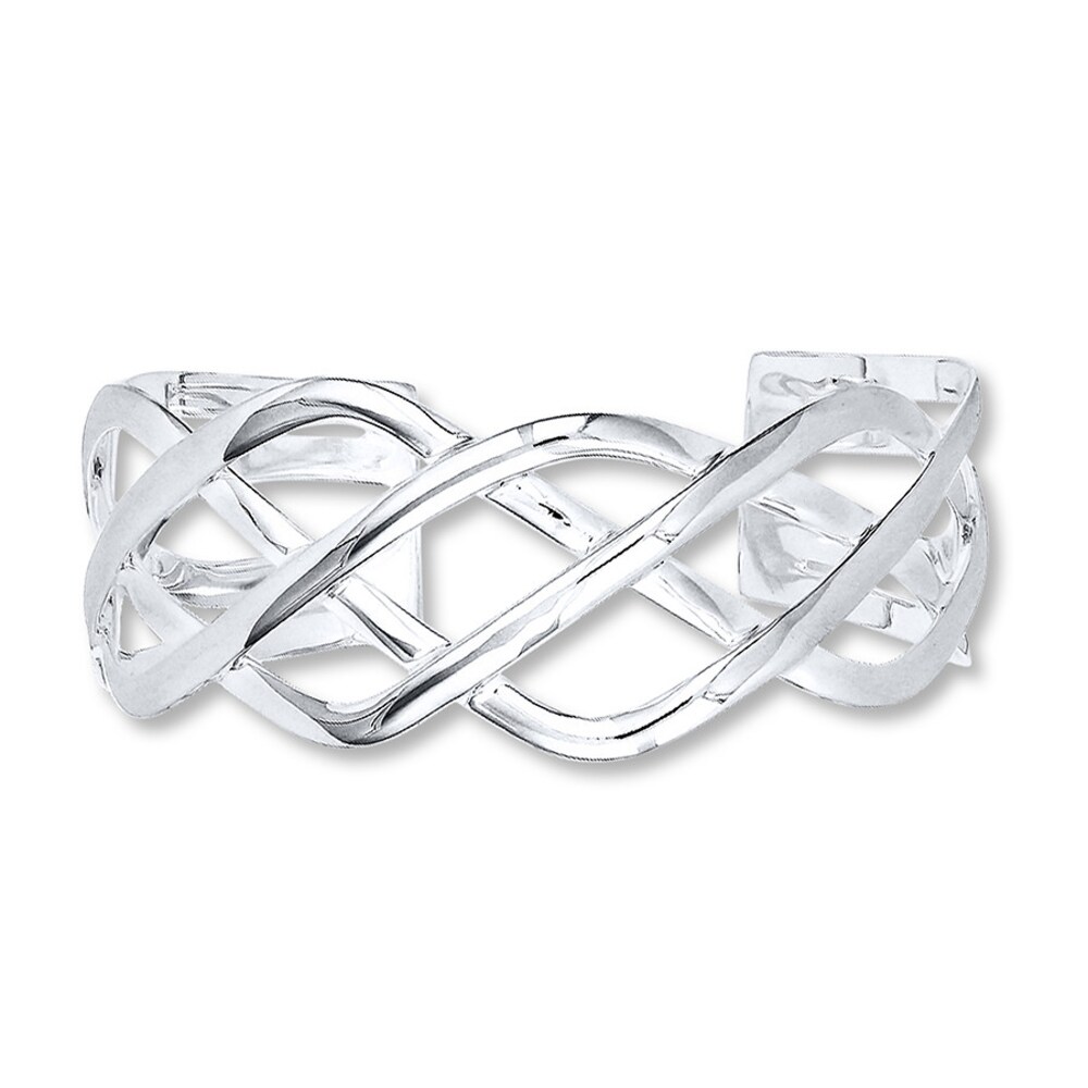 Braided Cuff Bracelet Sterling Silver SavYuXn0