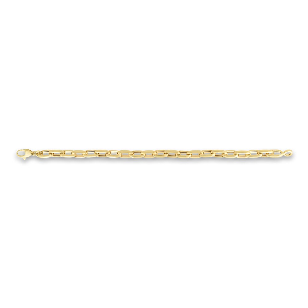 Paperclip Chain Bracelet 14K Yellow Gold 8.5" Sc3FCOx4
