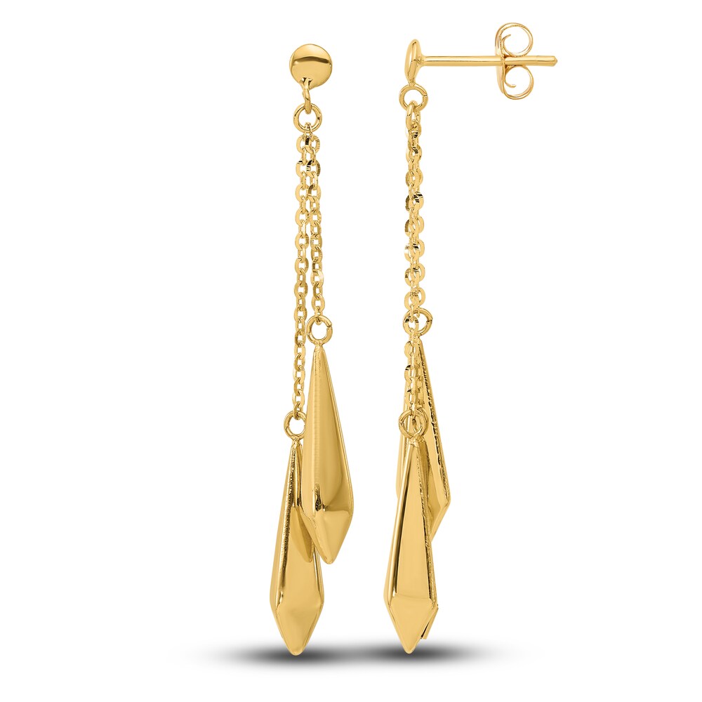 High-Polish Dangle Earrings 14K Yellow Gold SmnOSous