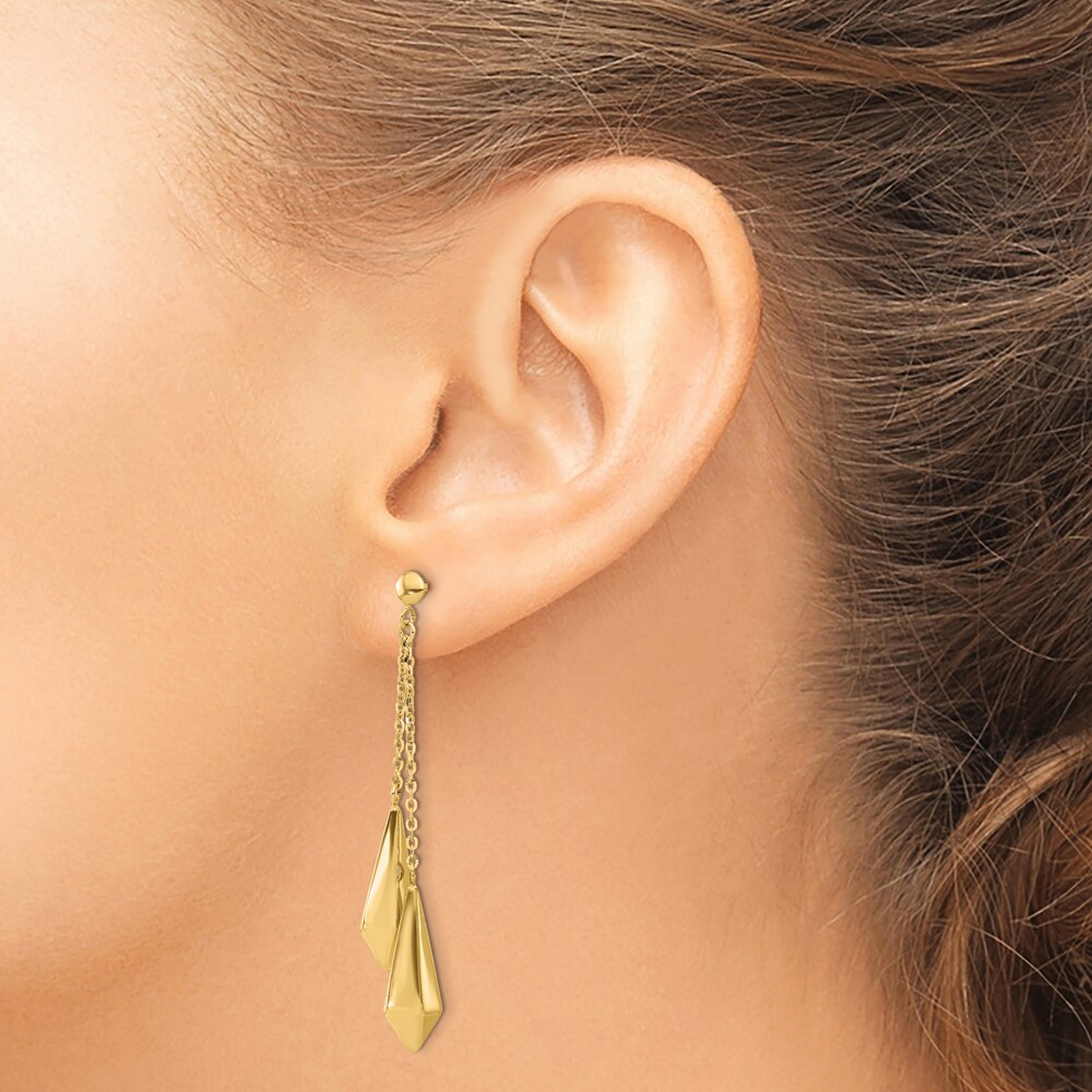 High-Polish Dangle Earrings 14K Yellow Gold SmnOSous