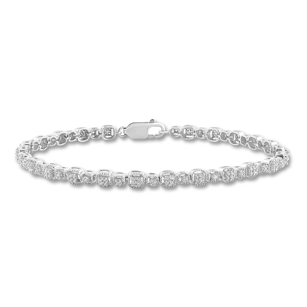 Diamond Tennis Bracelet 1/2 ct tw Round 14K White Gold SytKcdTi